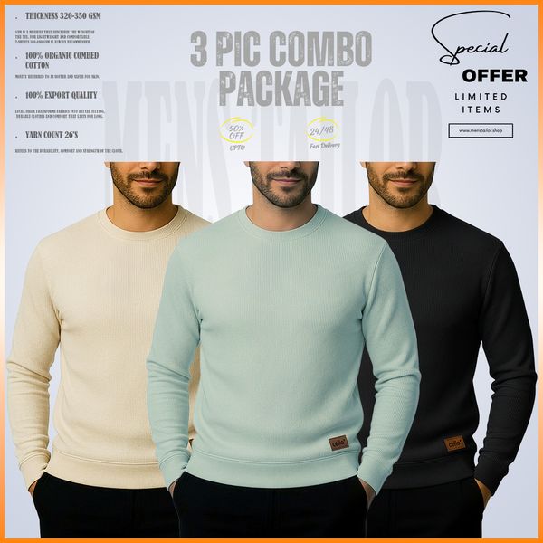 𝐒𝐨𝐥𝐢𝐝 𝐒𝐰𝐞𝐚𝐭𝐬𝐡𝐢𝐫𝐭 cream light lemon black 3 pcs combo 𝐒𝐨𝐥𝐢𝐝 𝐒𝐰𝐞𝐚𝐭𝐬𝐡𝐢𝐫𝐭 cream light lemon black 3 pcs combo
