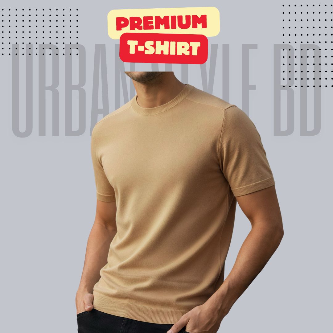 premium t shirt beige color premium t shirt beige color