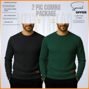 đđ¨đĨđĸđ đđ°đđđđŦđĄđĸđĢđ Black-Bottle Green 2 Pcs Combo