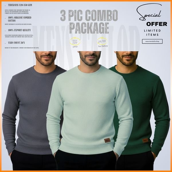 đđ¨đĨđĸđ đđ°đđđđŦđĄđĸđĢđ Charcoal-Light Lemon-Bottle Green 3 Pcs Combo