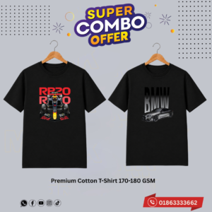 2CR8 Premium Luxury Brand 2Pcs Combo T-shirt