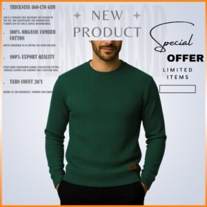 𝐒𝐨𝐥𝐢𝐝 𝐒𝐰𝐞𝐚𝐭𝐬𝐡𝐢𝐫𝐭 - Bottle Green 1 Pcs