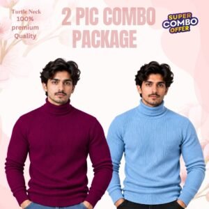 𝐓𝐮𝐫𝐭𝐥𝐞 𝐍𝐞𝐜𝐤 Maroon - Sky Blue 2 Pcs Combo