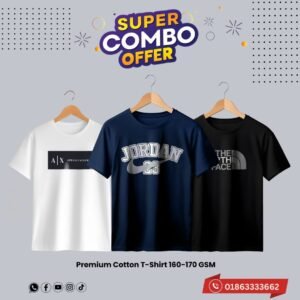 C-66 Premium Luxury Brand 3Pcs Combo T-shirt